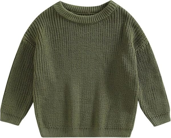 Baby Knit Sweater Pullover – Warm Crewneck Long Sleeve Top for Infant & Toddler Boys/Girls - Image 3
