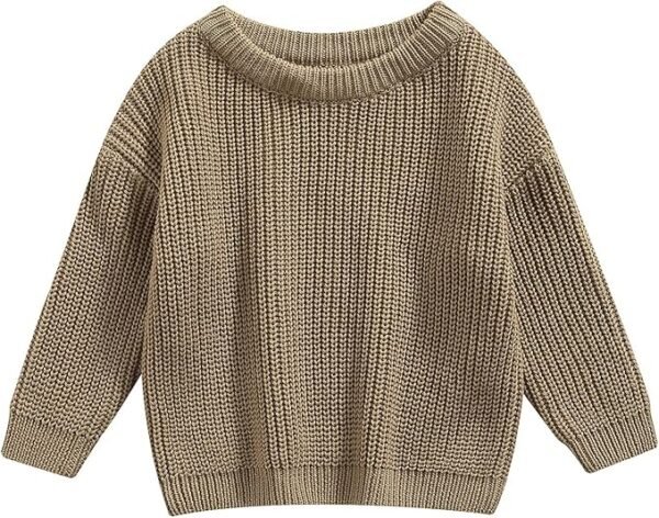 Baby Knit Sweater Pullover – Warm Crewneck Long Sleeve Top for Infant & Toddler Boys/Girls - Image 2