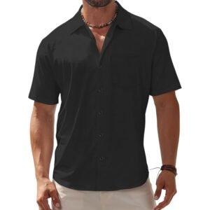 Men’s Hawaiian Tropical Shirt – Wrinkle-Free, Short Sleeve, Vacation-Ready