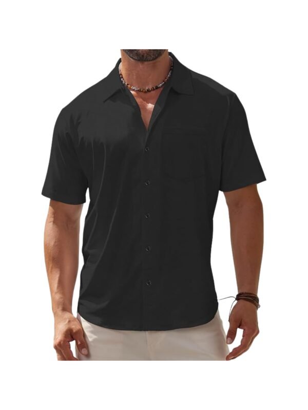 Men’s Hawaiian Tropical Shirt – Wrinkle-Free, Short Sleeve, Vacation-Ready
